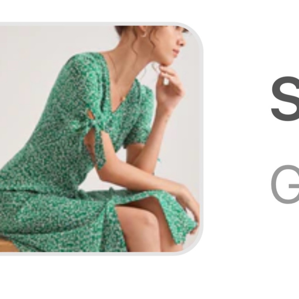 Commense Sweetheart Light Floral Slit Midi